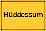 Place name sign Hüddessum