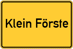 Place name sign Klein Förste