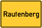 Place name sign Rautenberg