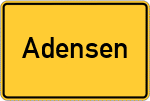 Place name sign Adensen