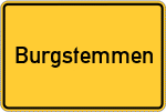 Place name sign Burgstemmen