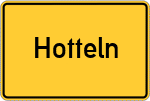 Place name sign Hotteln