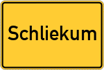 Place name sign Schliekum