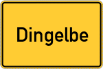Place name sign Dingelbe