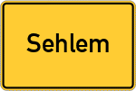 Place name sign Sehlem