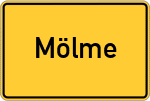 Place name sign Mölme