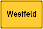 Place name sign Westfeld