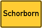 Place name sign Schorborn