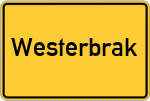 Place name sign Westerbrak