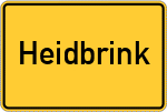 Place name sign Heidbrink, Domäne