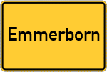Place name sign Emmerborn