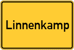 Place name sign Linnenkamp