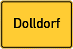 Place name sign Dolldorf