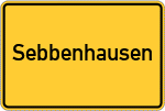 Place name sign Sebbenhausen
