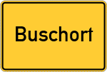 Place name sign Buschort