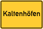 Place name sign Kaltenhöfen