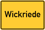 Place name sign Wickriede