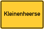 Place name sign Kleinenheerse