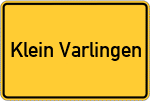 Place name sign Klein Varlingen, Kreis Nienburg, Weser