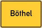 Place name sign Böthel, Weser