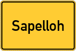 Place name sign Sapelloh