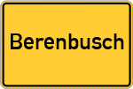 Place name sign Berenbusch, Kreis Schaumb-Lippe