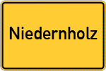 Place name sign Niedernholz