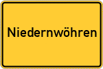 Place name sign Niedernwöhren