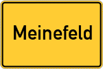 Place name sign Meinefeld