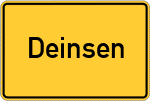Place name sign Deinsen