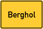 Place name sign Berghol, Gemeinde Münchehagen