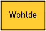 Place name sign Wohlde, Kreis Celle