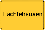 Place name sign Lachtehausen