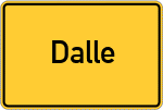 Place name sign Dalle, Kreis Celle