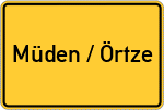 Place name sign Müden / Örtze