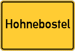 Place name sign Hohnebostel, Kreis Celle