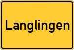 Place name sign Langlingen