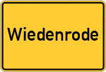 Place name sign Wiedenrode
