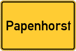 Place name sign Papenhorst