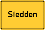 Place name sign Stedden