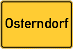 Place name sign Osterndorf