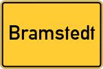 Place name sign Bramstedt