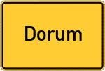 Place name sign Dorum
