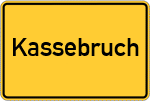 Place name sign Kassebruch, Kreis Wesermünde