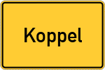 Place name sign Koppel