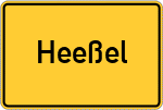 Place name sign Heeßel