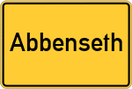 Place name sign Abbenseth