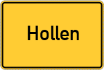 Place name sign Hollen, Niederelbe
