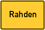 Place name sign Rahden