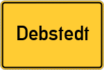 Place name sign Debstedt